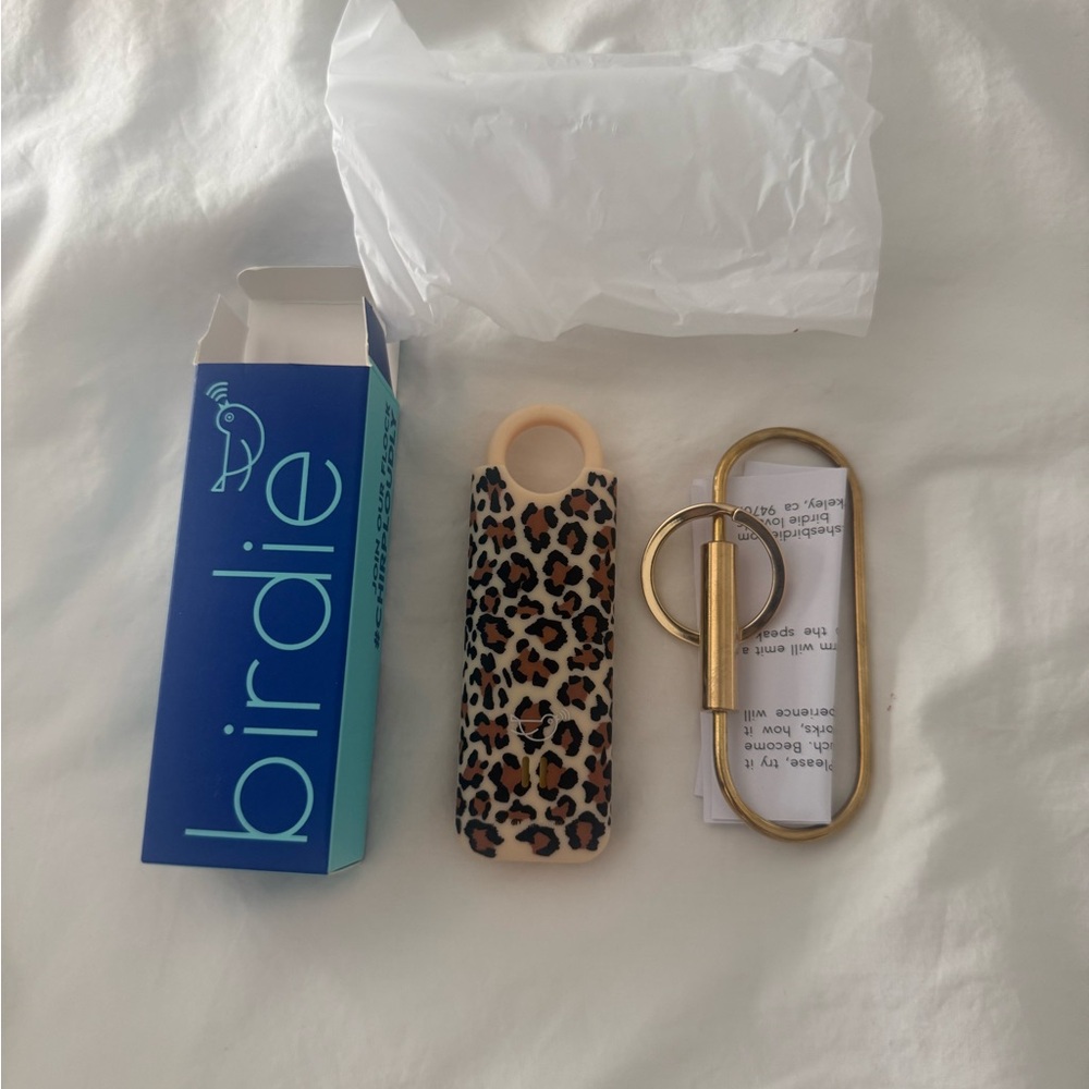 NIB She’s Birdie Cheetah Print Personal Safety Alarm